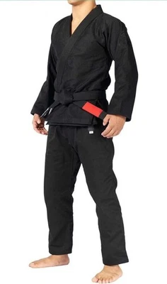 Fuji All-Around Brazilian Style Jiu Jitsu Uniform BJJ Black Sz A1 Top Pants - Image 1 of 4