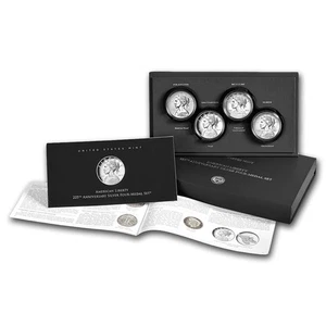 2017 Four-Medal Silver American Liberty Set (w/Box & COA) - Picture 1 of 5