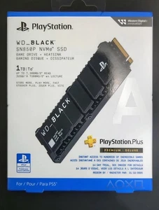 Neuf - SSD NVMe WD Noir SN850P 1To pour PS5 avec dissipateur thermique - SCELLÉ - Envoi rapide - Photo 1/3