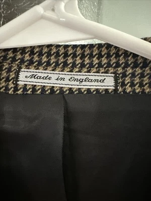 Pre-O Windsor & Wells Made In England Wool  Houndstooth Suit Jacket Sz:38L - Image 1 of 4