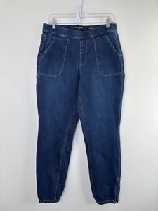 Susan Graver Jeans Jogger Pull On Reißverschluss Gummizug Knöchel Größe 12/32x28 - Bild 1 von 11