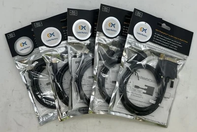 LOT OF 5 Cable Matters 101010-BLACK-6 Mini Display Port to DVI-D Cable - 6 ft - Image 1 of 4