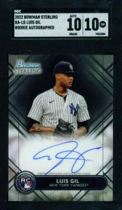 2022 Bowman Sterling Baseball LUIS GIL N.Y. Yankees Rookie Autograph SGC 10 /10 - Bild 1 von 2