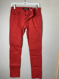 XXX Rude Jeans Uomo 30x32 Rosso Skinny Elasticizzato Denim Bottoni Fly 5 Tasche Casual - Foto 1 di 11