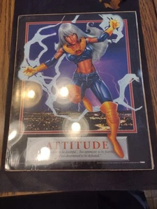 2003 Marvel Comics Storm Attitude Print Poster Charter America Superlithos Rare - Picture 1 of 5