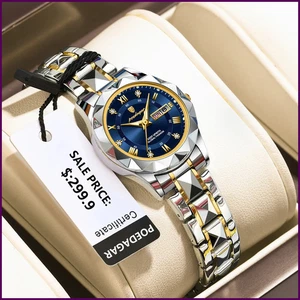 POEDAGAR Orologio al Quarzo Donna di Lusso - Luminoso, Impermeabile, Acciaio Inossidabile - Foto 1 di 32