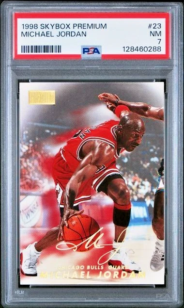 Michael Jordan 1998-99 Skybox Premium #23 PSA 7 Bulls HOF GOAT - Image 1 of 3