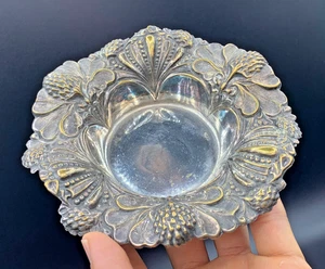 Viktorianischer Silberteller verzierte Kompottschale Schmuck Pin Bon-Bon Schale von W&Co 1900 - Bild 1 von 11
