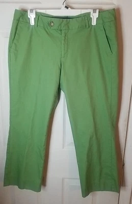Pantalones tobilleros recortados verdes Mossimo para mujer talla 12 Foto 1 de 4
