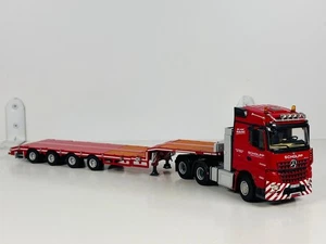 WSI truck models, MB Arocs MP4 S.S. 6X4 + Semi Lowloader 4 Axle , SCHOLPP - Picture 1 of 12