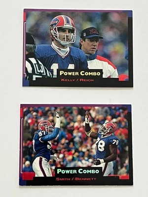 1993 Pro Set Power Combo Lot of 2 - Kelly/Reich Smith/Bennett - Bills - HOF - Image 1 of 4