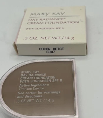 Mary Kay Day Radiance Cream Foundation COCOA BEIGE 6307 .5 oz Net Wt / 14g - Image 1 of 3
