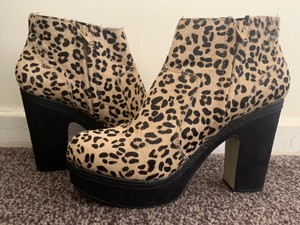 leopard print ankle boots river island