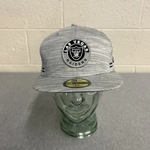 Las Vegas Raiders Cap New Era 59Fifty Fitted Hat NFL Heather Gray 7 3/8 - Picture 1 of 6