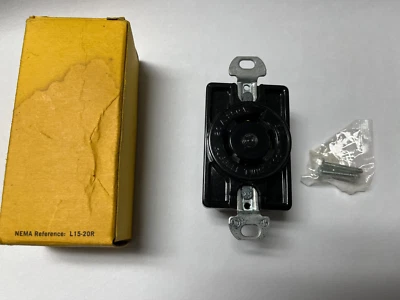 HUBBELL HBL2420 TWIST-LOCK 20A 120/208V  RECEPTACLE NEMA L 15-20R 3 POLE 4 WIRE - Image 1 of 4