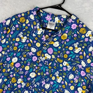 Peanuts Shirt Mens XL Charlie Brown Snoopy Geometric All Over Print Short Sleeve - Picture 1 of 8