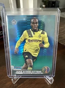 2022/23 Topps Stadium Club Chrome UEFA JAMIE BYNOE-GITTENS RC BLUE PRIZM BVB #46 - Bild 1 von 2