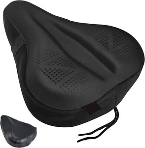 Replacement Bicycle Seat Cushion, Comfort Wide Memory Foam Bicycle Seat Cushion - Picture 1 of 7