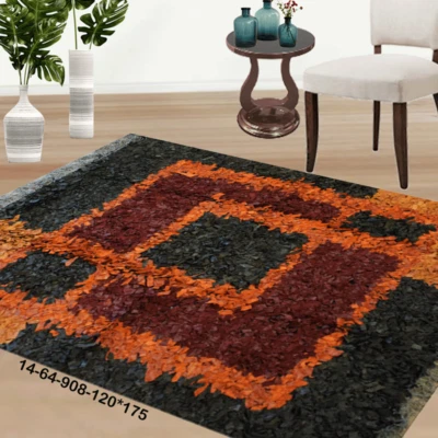 Luxury Leather Shag Rug - Modern Fluffy & Anti-Slip Area Carpet(Online AU)14-64 - Image 1 of 4