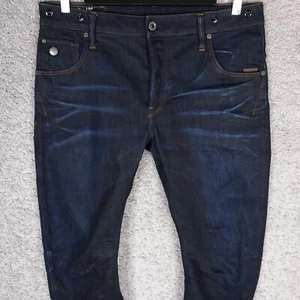G-STAR ARC 3D SLIM BRACES MEN'S JEANS W31 L32 BLUE DISTRESSED TWISTED DENIM ZIP - Picture 1 of 10