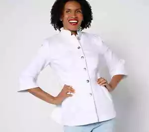 Studio Park x Jane Treacy Denim Peplum Jacket White Plus Size 2X A594367 - Bild 1 von 3