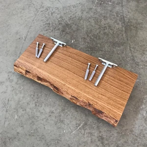 Wandboard Eiche Massiv Holz Board Regal Steckboard Regalbrett Baumkante Brett ! - Bild 1 von 12