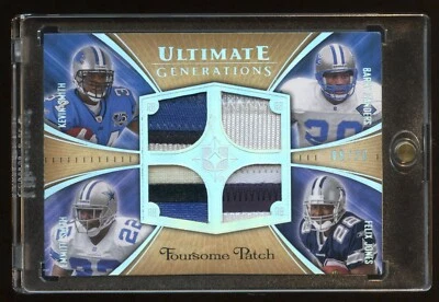 2008 ULTIMATE QUAD PATCH LOGO 09/20 BARRY SANDERS-EMMITT SMITH-FELIX JONES-SMITH - Image 1 of 2
