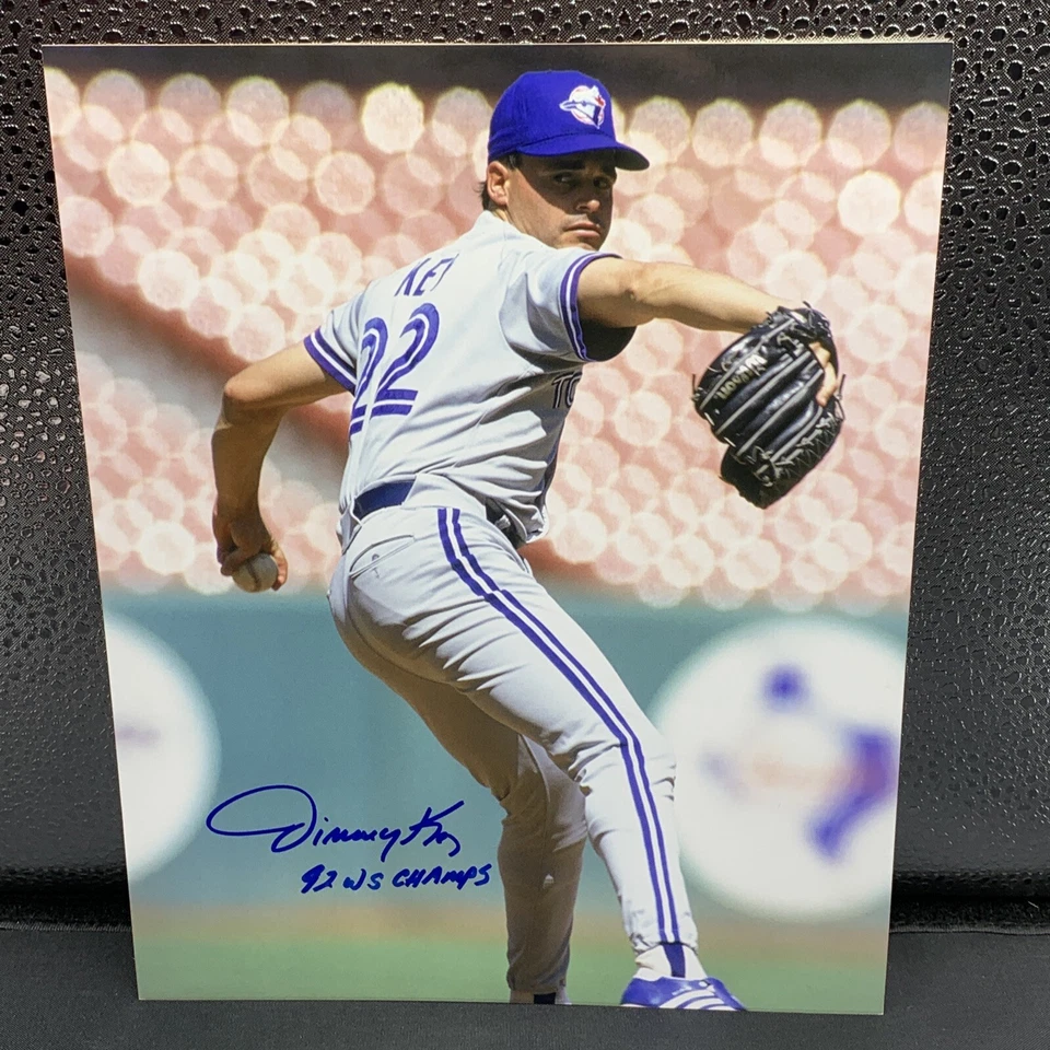 JIMMY KEY TORONTO BLUE JAYS 92 WS CHAMPS SIGNED 8x10 w/Coa - Image 1 of 1
