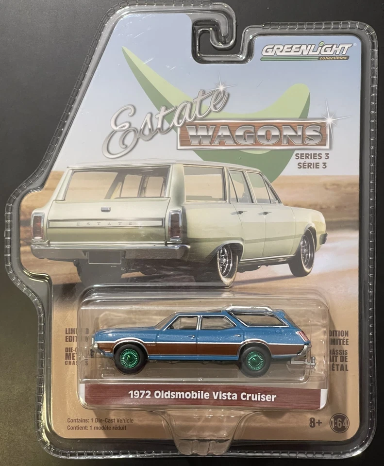 Greenlight Estate Wagon Blue 1972 Oldsmobile Vista Cruiser 2019