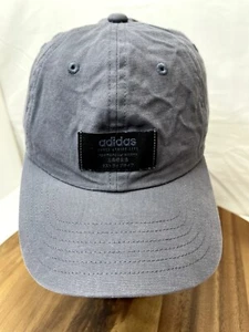 Adidas Hat Cap Aeroready Three Stripe Life Baseball Cap Adjustable Gray Patch - Picture 1 of 13