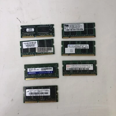 MIXED SAMSUNG HYNIX ADATA RAM LAPTOP 64MB-1GB 7 STICKS - USED - Image 1 of 2