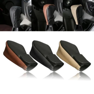 Car Gear Shift Knob Cover PU Leather Handbrake Anti-Slip Protector Accessories - Picture 1 of 14
