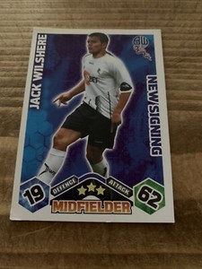 Jack Wilshere Bolton Wanderers New Signing Match Attax 2009/10 Football Card