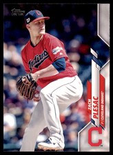 2020 Topps Zach Plesac Baseball Card Cleveland Indians #653