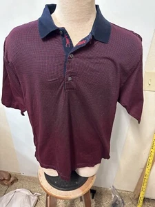 Bobby Jones Collection Polo Shirt Mens Large Red Short Sleeve Golf Collar - Picture 1 of 9