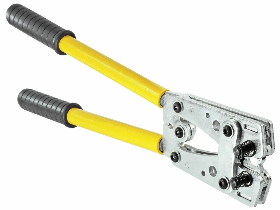 GK Presszange Crimpzange Kabelschuhe Zange 6 - 50mm² Quetschzange in Blau oder Gelb