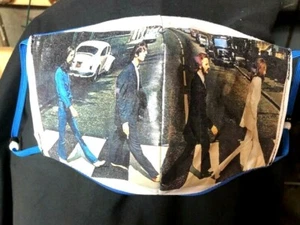 ***Beatles*** ABBEY ROAD - WENDBARE Gesichtsmaske aus Baumwolle (Handarbeit) - Bild 1 von 3