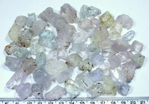 214 Grams Beautiful Colors Kunzite Crystals Type Rough Grade Fully Luster Qty - Picture 1 of 6