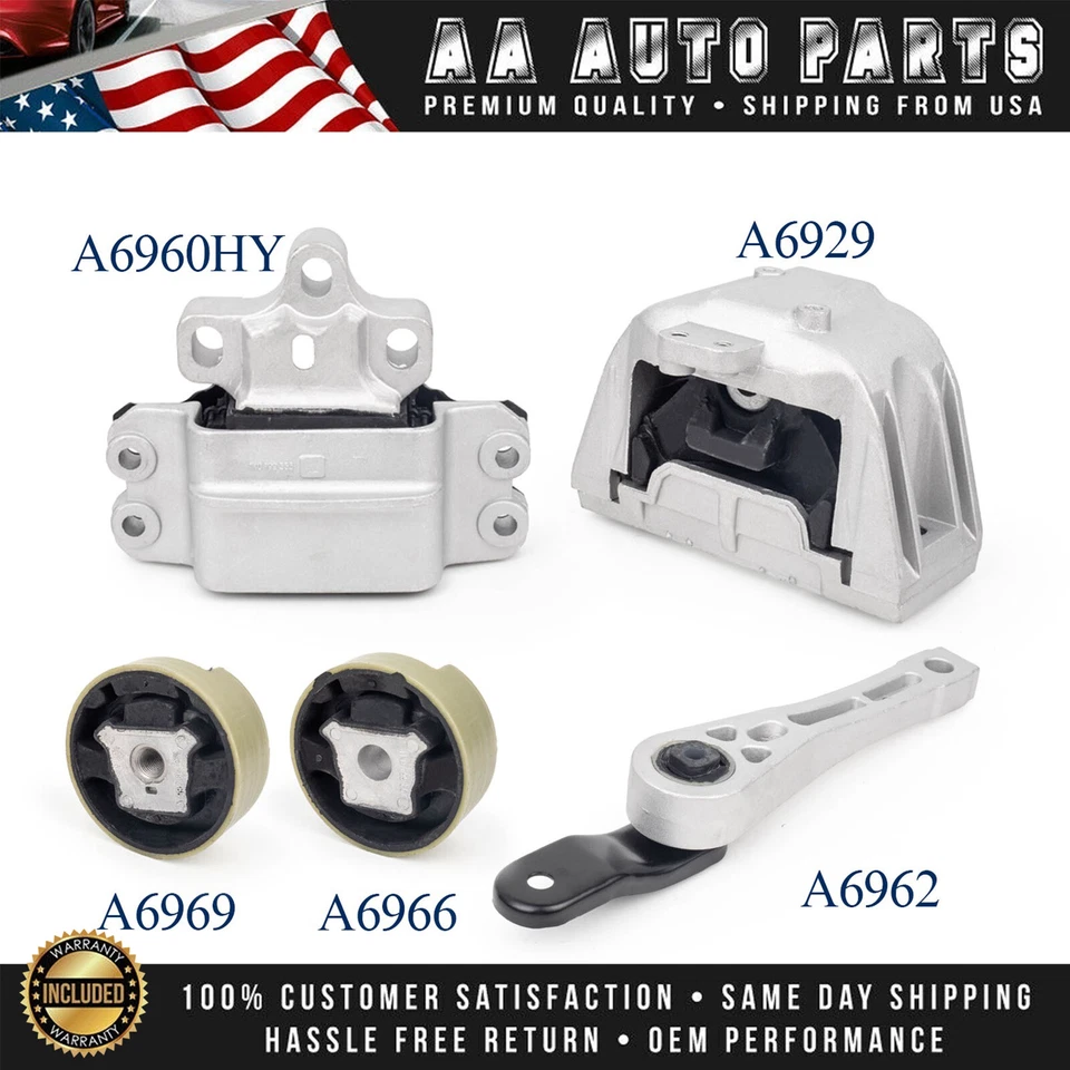 5X Soporte de motor y transmisión para Audi A3 Volkswagen GTI 2006-2013 2,0 L Foto 1 de 4