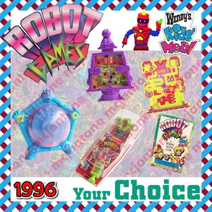 Wendy's 1996 ROBOT GAMES Habilidad Cuentas Puzzle OUTERSPACE Spaceman TU Juguete ELECCIÓN - Imagen 1 de 16