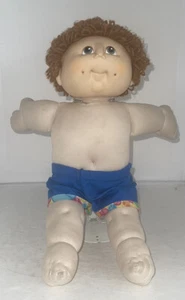 Cabbage Patch Kids Doll With Swim Shorts Brown Yarn Hair - Picture 1 of 6
