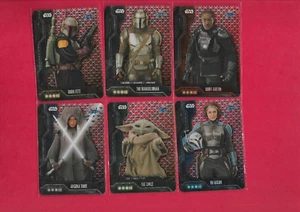Star Wars Topps The Mandalorian set complet des 6 cartes Crystal Ultra rare lot - Foto 1 di 2