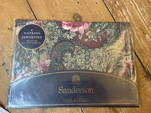 Sanderson Tischwäsche 4 Servietten Vintage Paisley Design Neu Versiegelt - Bild 1 von 4