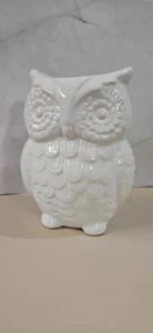 Owl Utensil Holder Decorative Ceramic Or Vase Multiuse - White - Home X - Picture 1 of 6