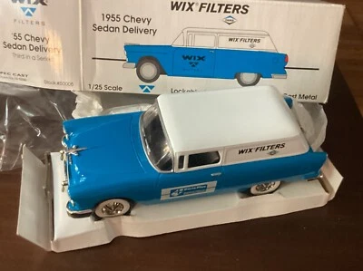 55 Chevy escala 1/25 Die Cast Bank, Wix Filtros Entrega Sedán Foto 1 de 4