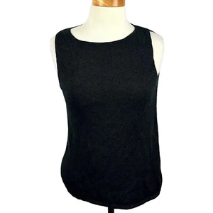 Chico's Women's Black Sleeveless Round Neck Casual Sweater Vest Size 1 US Medium - Picture 1 of 21