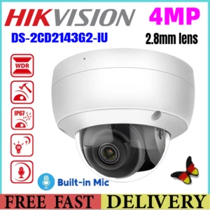 Hikvision DS-2CD2143G2-IU 4MP AcuSense Built-in Mic Fixed Dome IP Kamera H.265+ - Bild 1 von 8