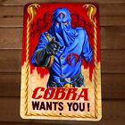 Panneau mural en métal Cobra Wants You GI Joe Commander 8x12