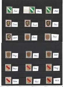 Französische Zone, Michelnrn: 1 - 4 **, Farben/Papier, postfrisch, zur Auswahl - Bild 1 von 19