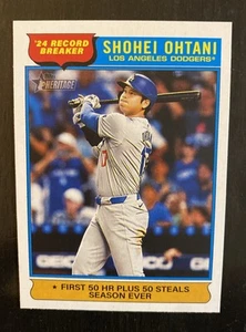 2025 Topps Heritage #1 Shohei Ohtani Los Angeles Dodgers '24 Record Breaker - Picture 1 of 2